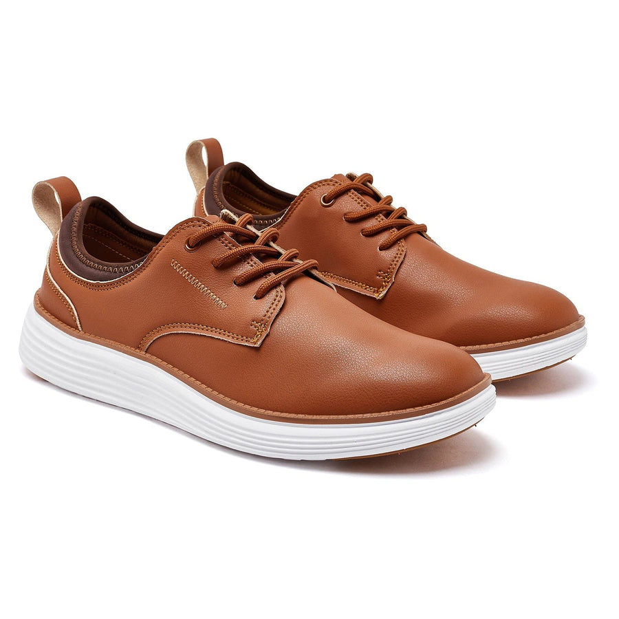 The Hudson Leather Sneaker in Sienna Brown