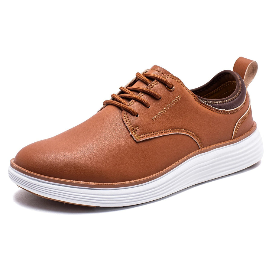 The Hudson Leather Sneaker in Sienna Brown