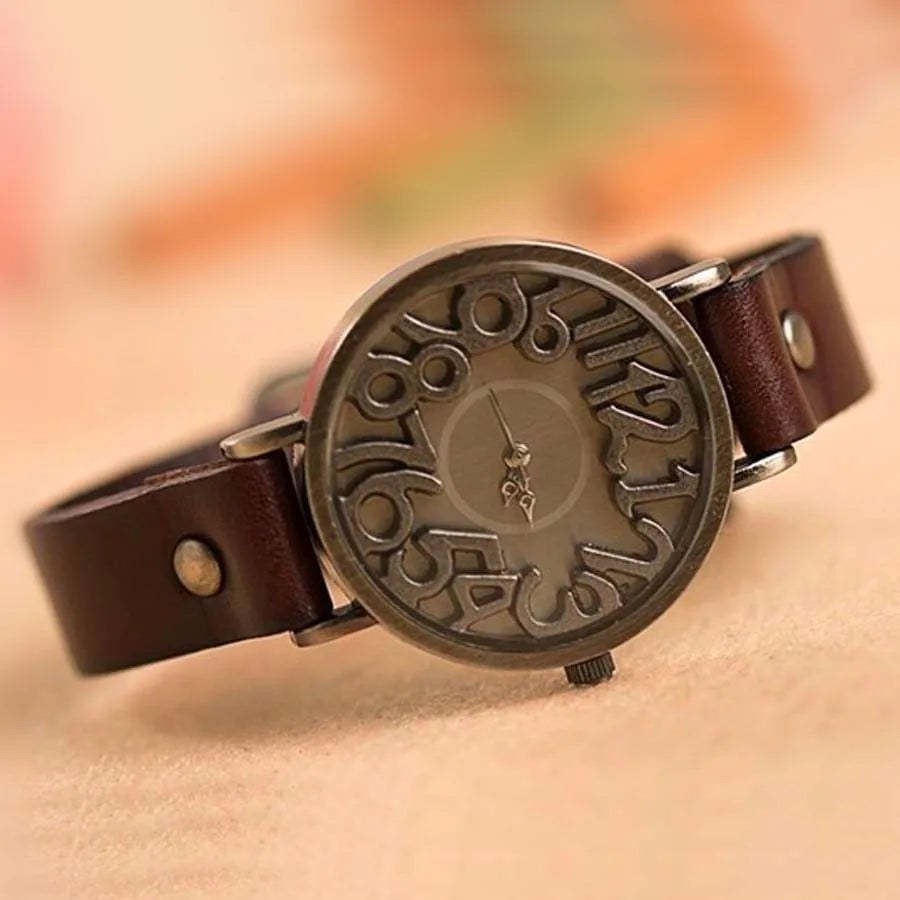 The Hudson Vintage Watch, 35mm in Espresso Brown