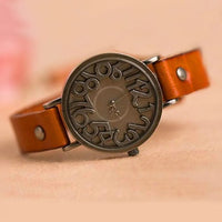 The Hudson Vintage Watch, 35mm in Sienna Brown
