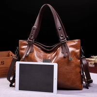The Isabelle Leather Tote Bag in Sienna Brown