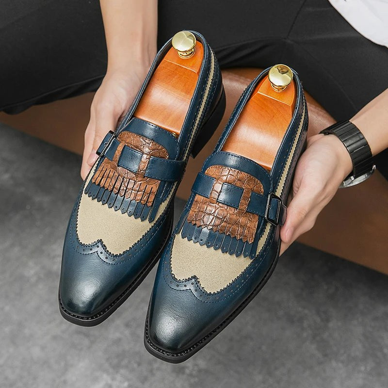 The Lorenzo Loafer in Navy Blue