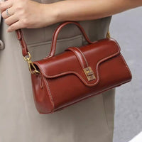 The Madison Satchel Bag in Mahogany