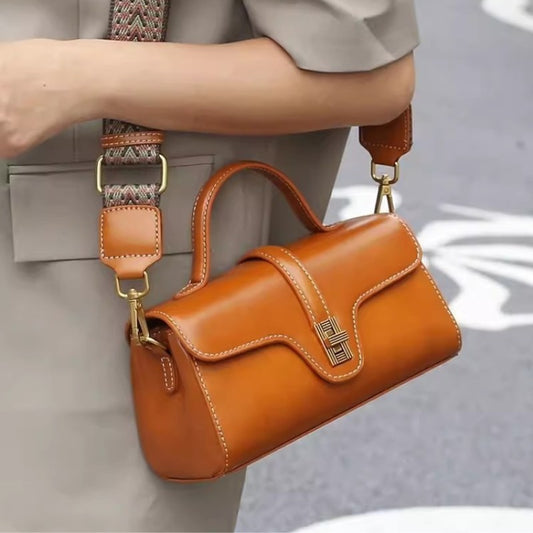 The Madison Satchel Bag in Sienna Brown