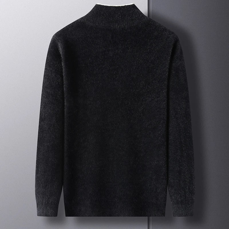 The Oakford Quarter Zip Pullover in Charcoal