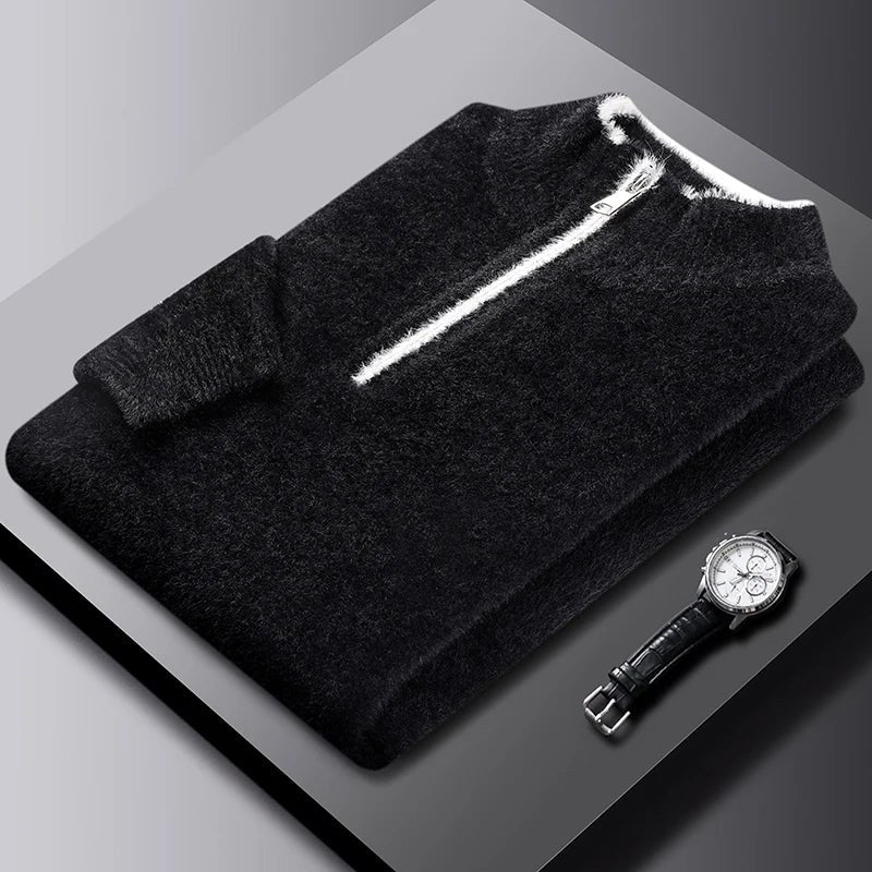 The Oakford Quarter Zip Pullover in Charcoal