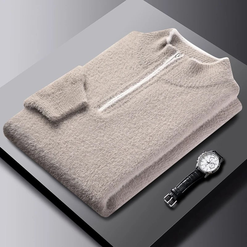 The Oakford Quarter Zip Pullover in Charcoal
