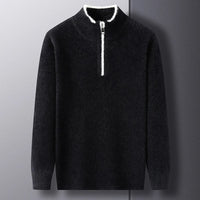 The Oakford Quarter Zip Pullover in Charcoal