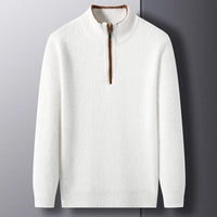 The Oakford Quarter Zip Pullover in Ivory