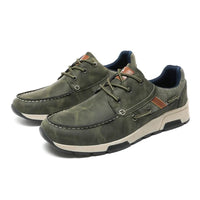 The Ozark Leather Shoe in Army Green