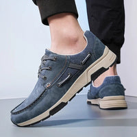 The Ozark Leather Shoe in Navy Blue