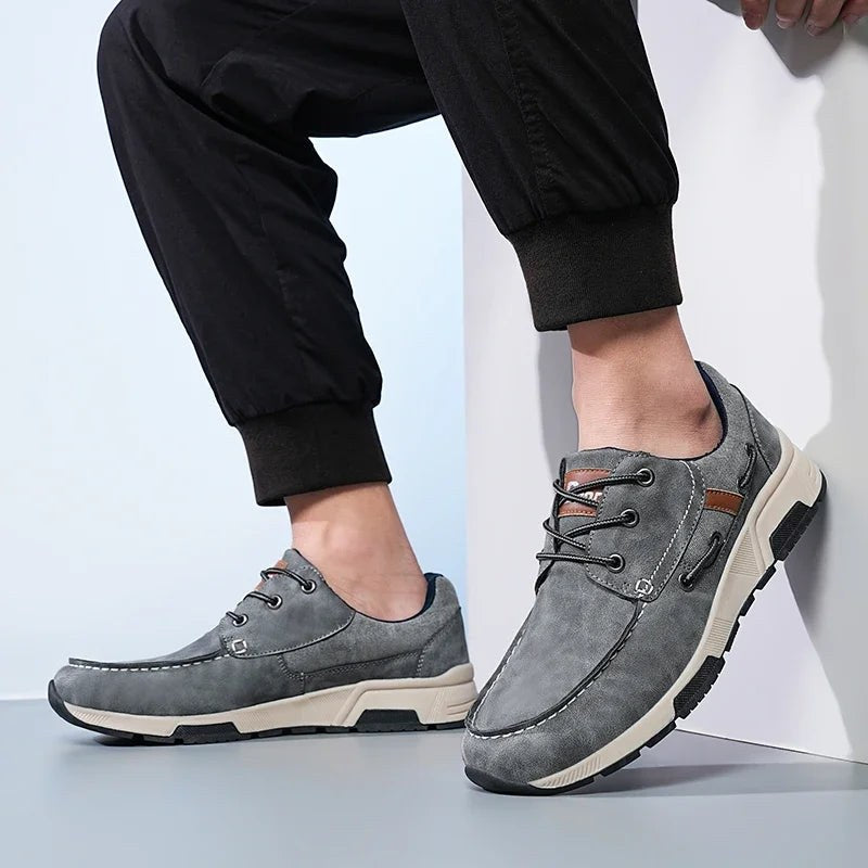 The Ozark Leather Shoe in Slate Gray