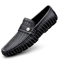 The Pinstripe Sorrento Loafer in Charcoal