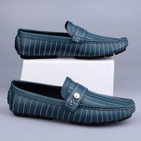 The Pinstripe Sorrento Loafer in Deep Ocean