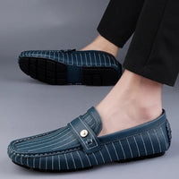 The Pinstripe Sorrento Loafer in Deep Ocean