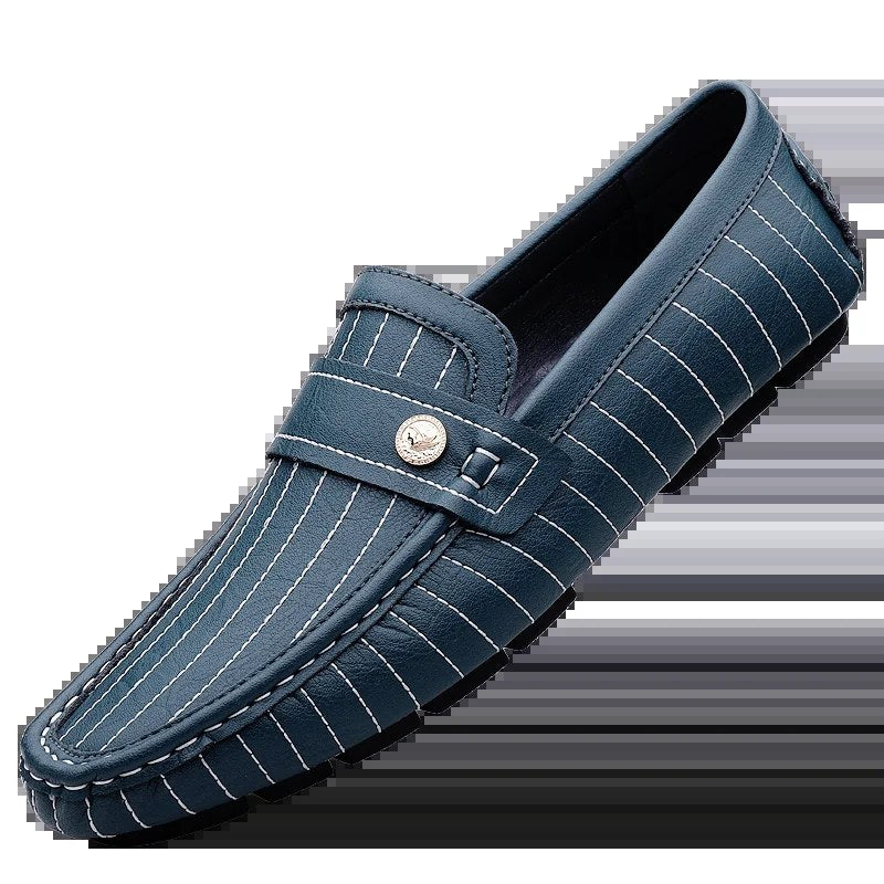 The Pinstripe Sorrento Loafer in Deep Ocean
