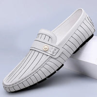 The Pinstripe Sorrento Loafer in Pearl