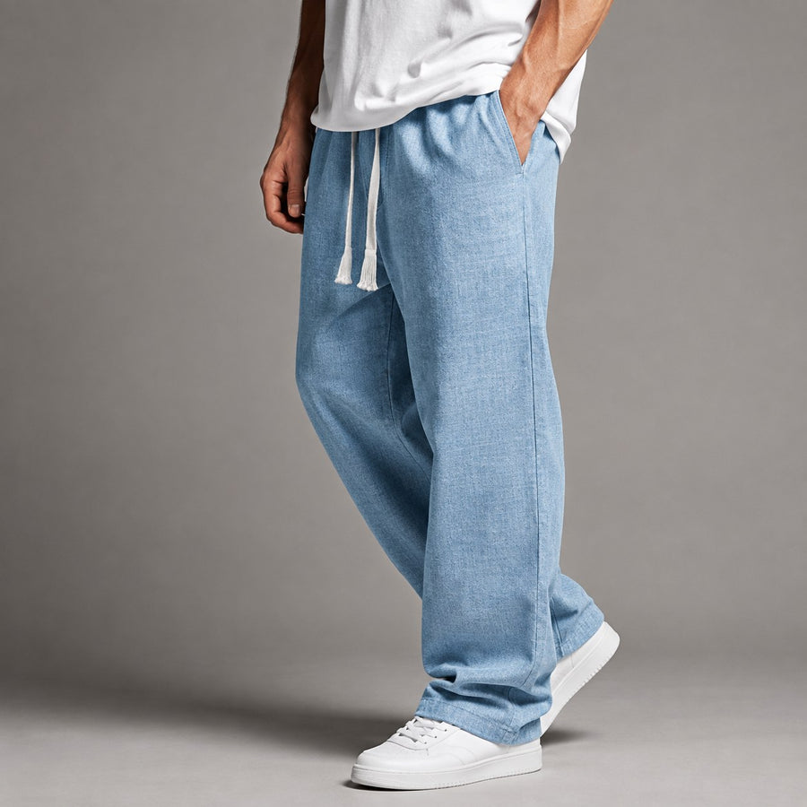 The Porto Linen Pant in Carolina Blue