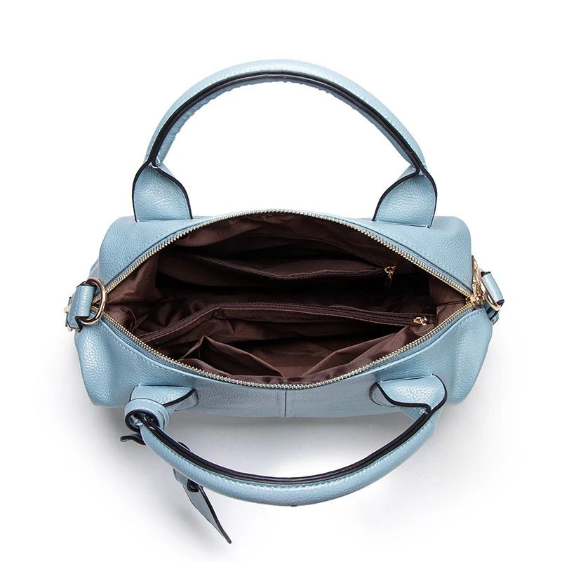 The Roma Bowler Bag in Baby Blue