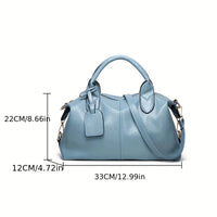 The Roma Bowler Bag in Baby Blue