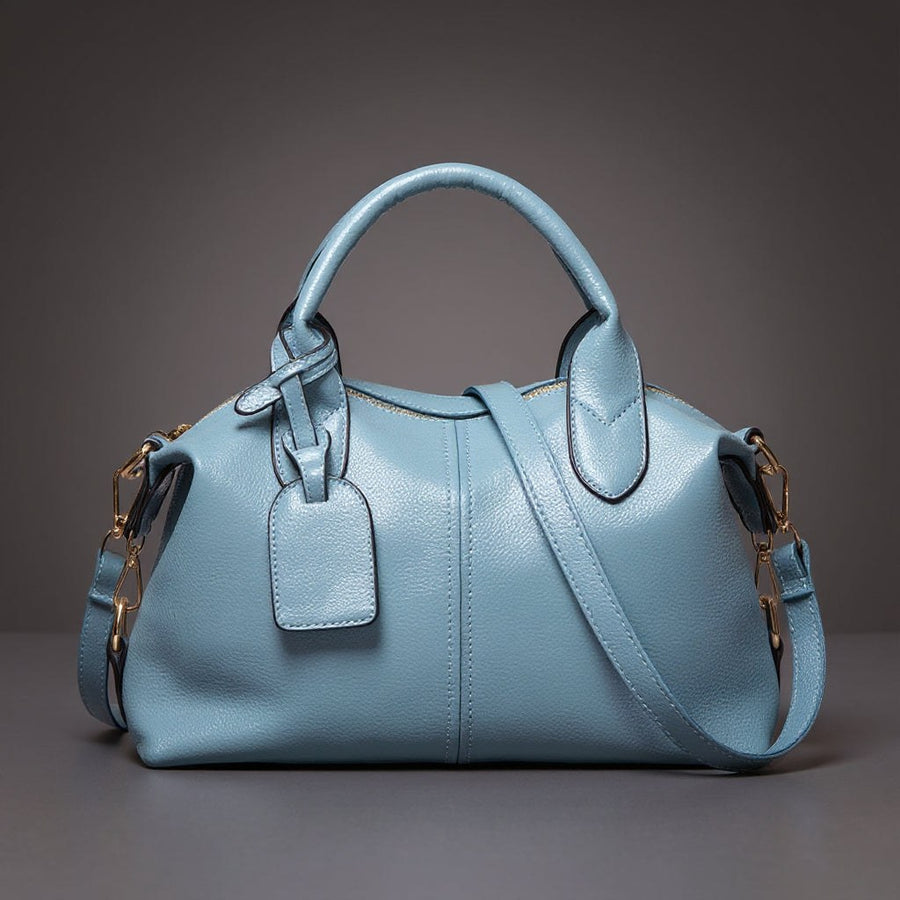 The Roma Bowler Bag in Baby Blue