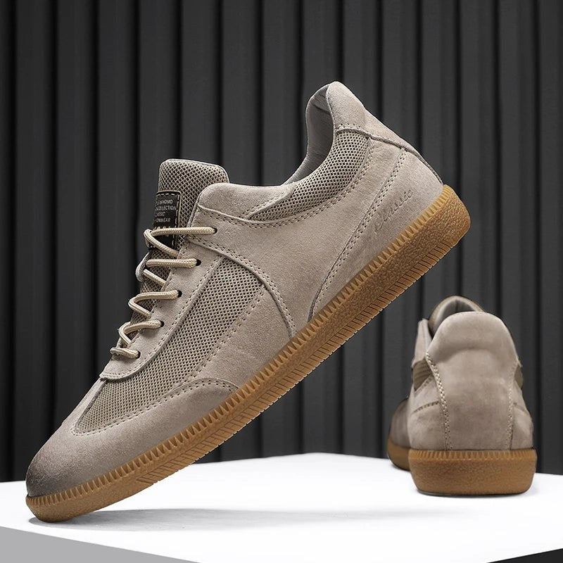 The Sampson Suede Sneaker in Beige