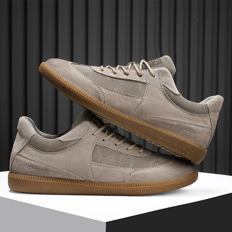 The Sampson Suede Sneaker in Beige