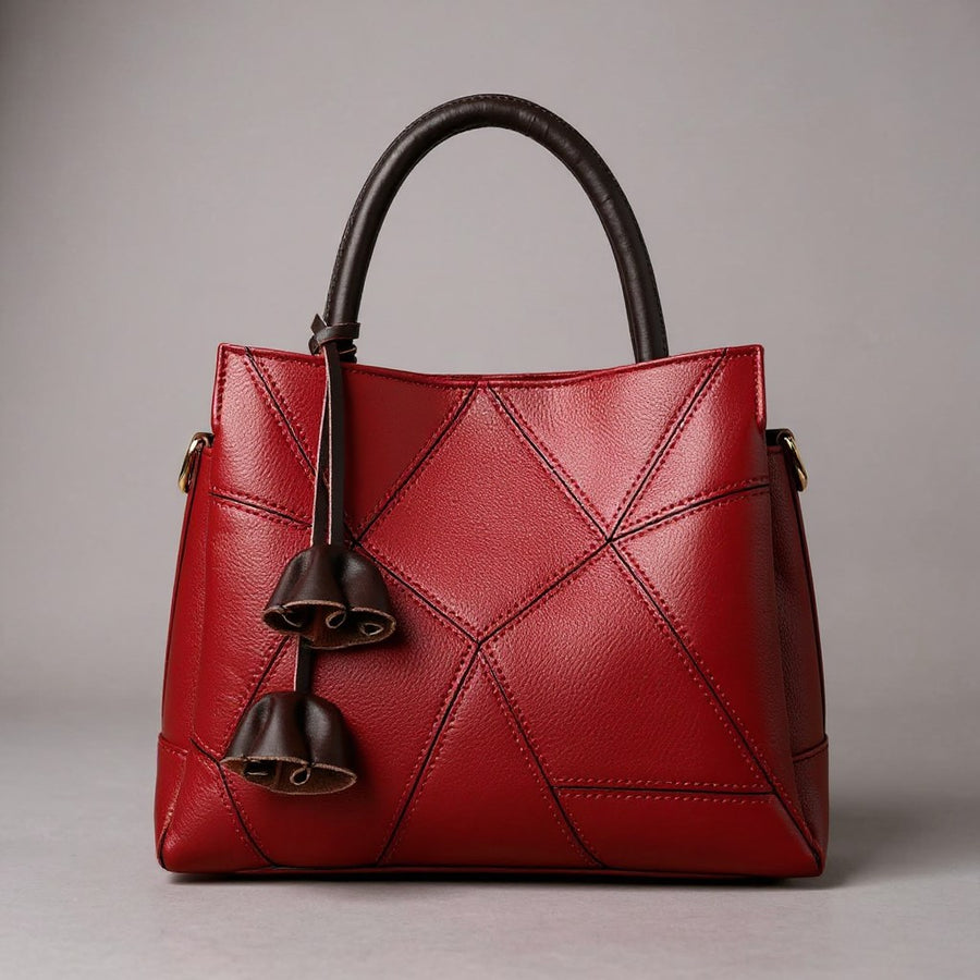 The Soho Leather Tote Bag in Cabernet