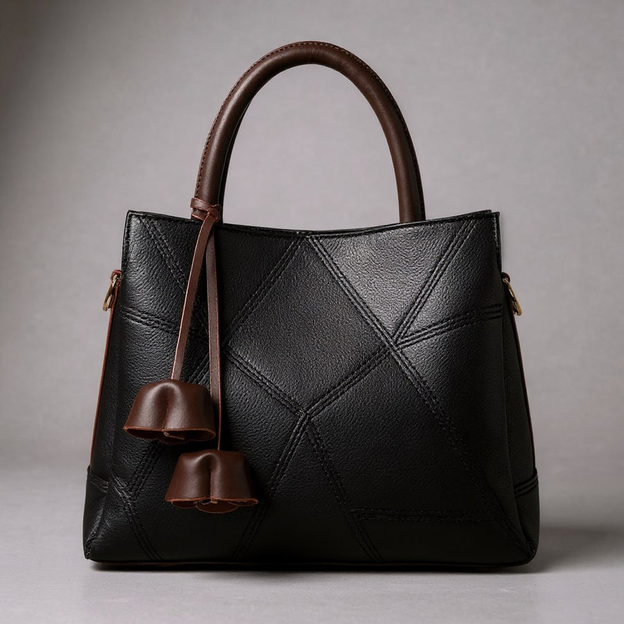 The Soho Leather Tote Bag in Charcoal