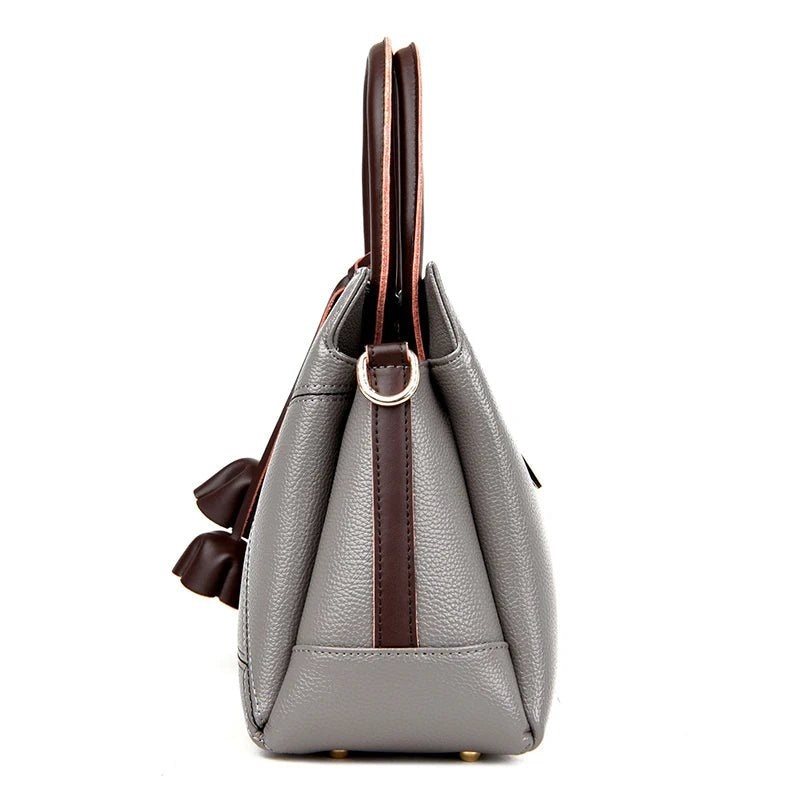 The Soho Leather Tote Bag in Slate Gray