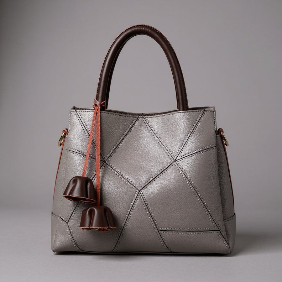 The Soho Leather Tote Bag in Slate Gray