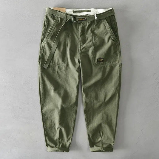 The Sunday Relaxed Fit Cotton Pant in Forest Green