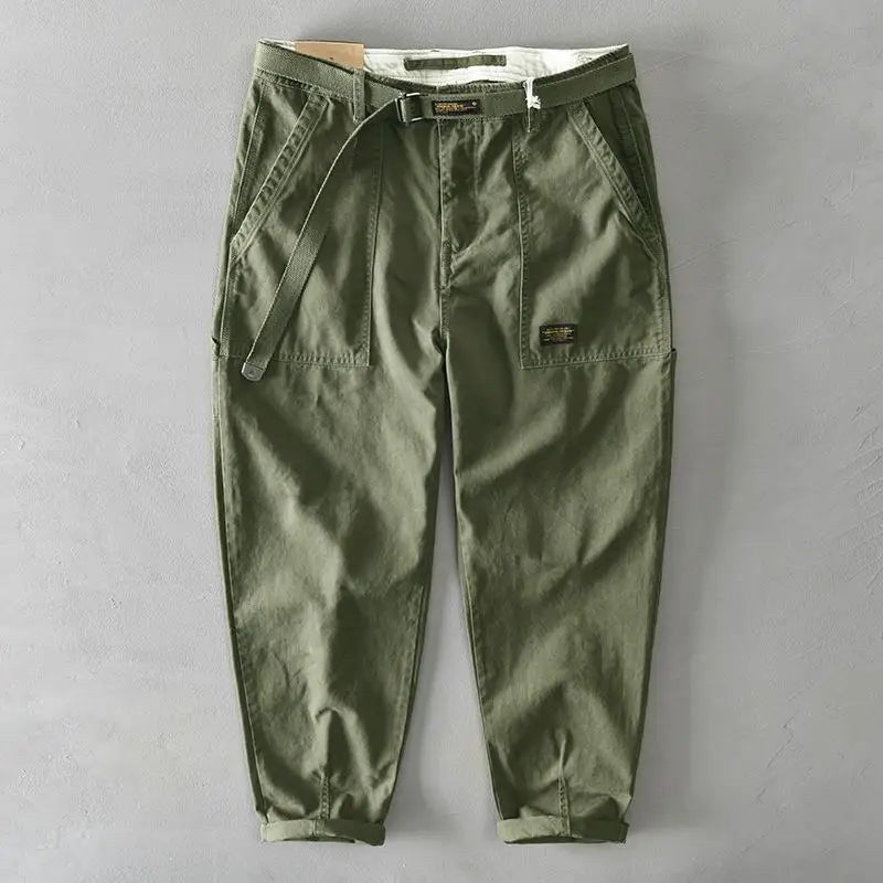 The Sunday Relaxed Fit Cotton Pant in Forest Green