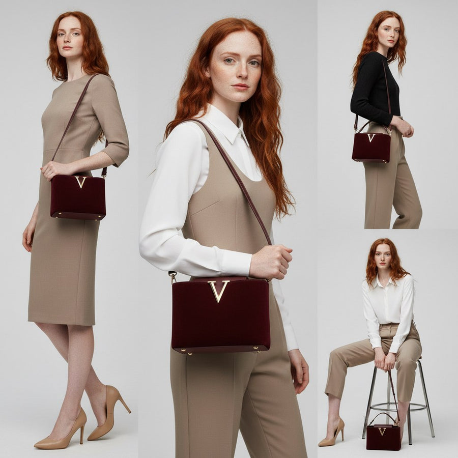 The Vivienne Shoulder Bag in Espresso Brown