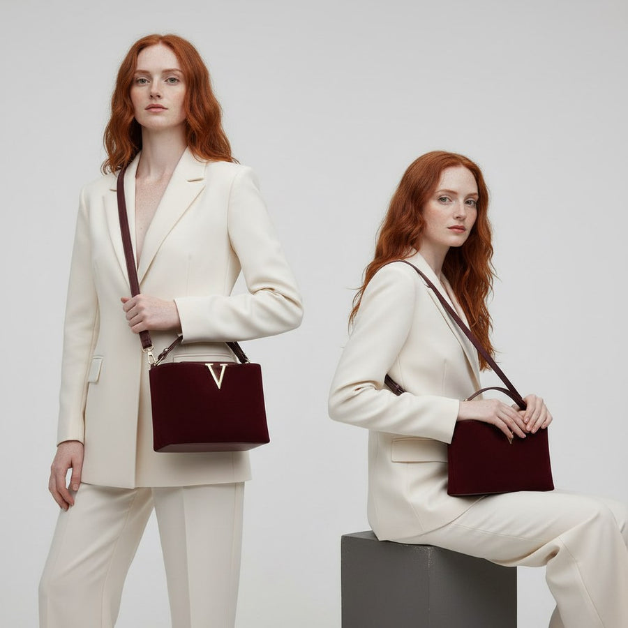 The Vivienne Shoulder Bag in Espresso Brown