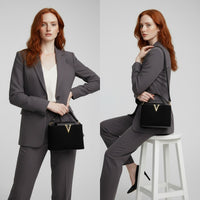 The Vivienne Shoulder Bag in Espresso Brown