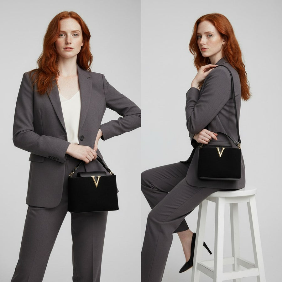The Vivienne Shoulder Bag in Espresso Brown