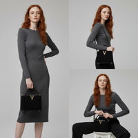 The Vivienne Shoulder Bag in Espresso Brown