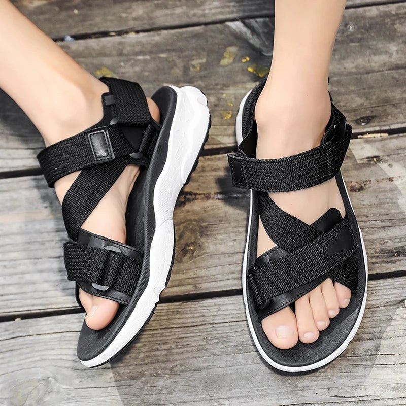 The Wanderer Sandal in Charcoal