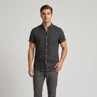 The Weekend Linen Shirt in Charcoal