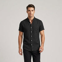 The Weekend Linen Shirt in Charcoal