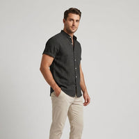 The Weekend Linen Shirt in Charcoal