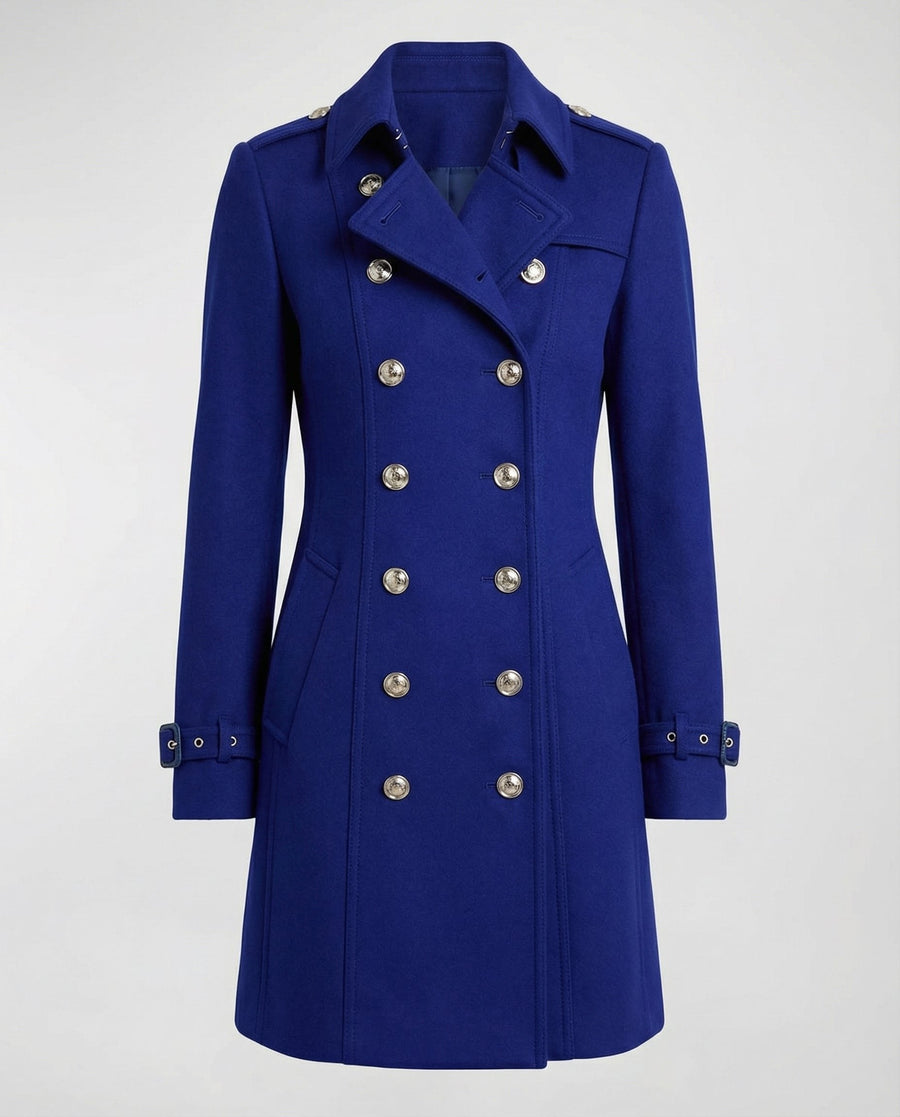 Thea Elegant Coat in Blue