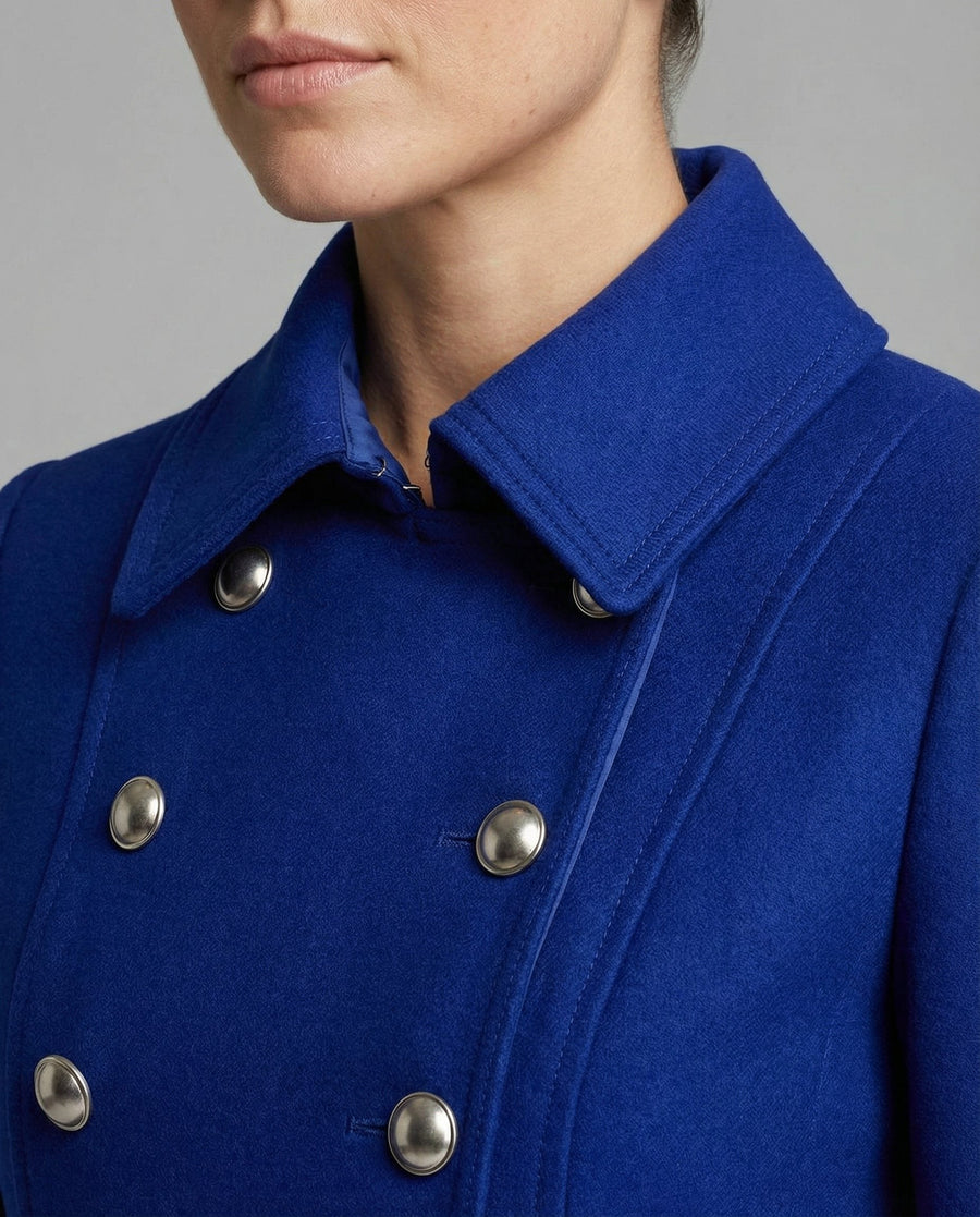 Thea Elegant Coat in Blue