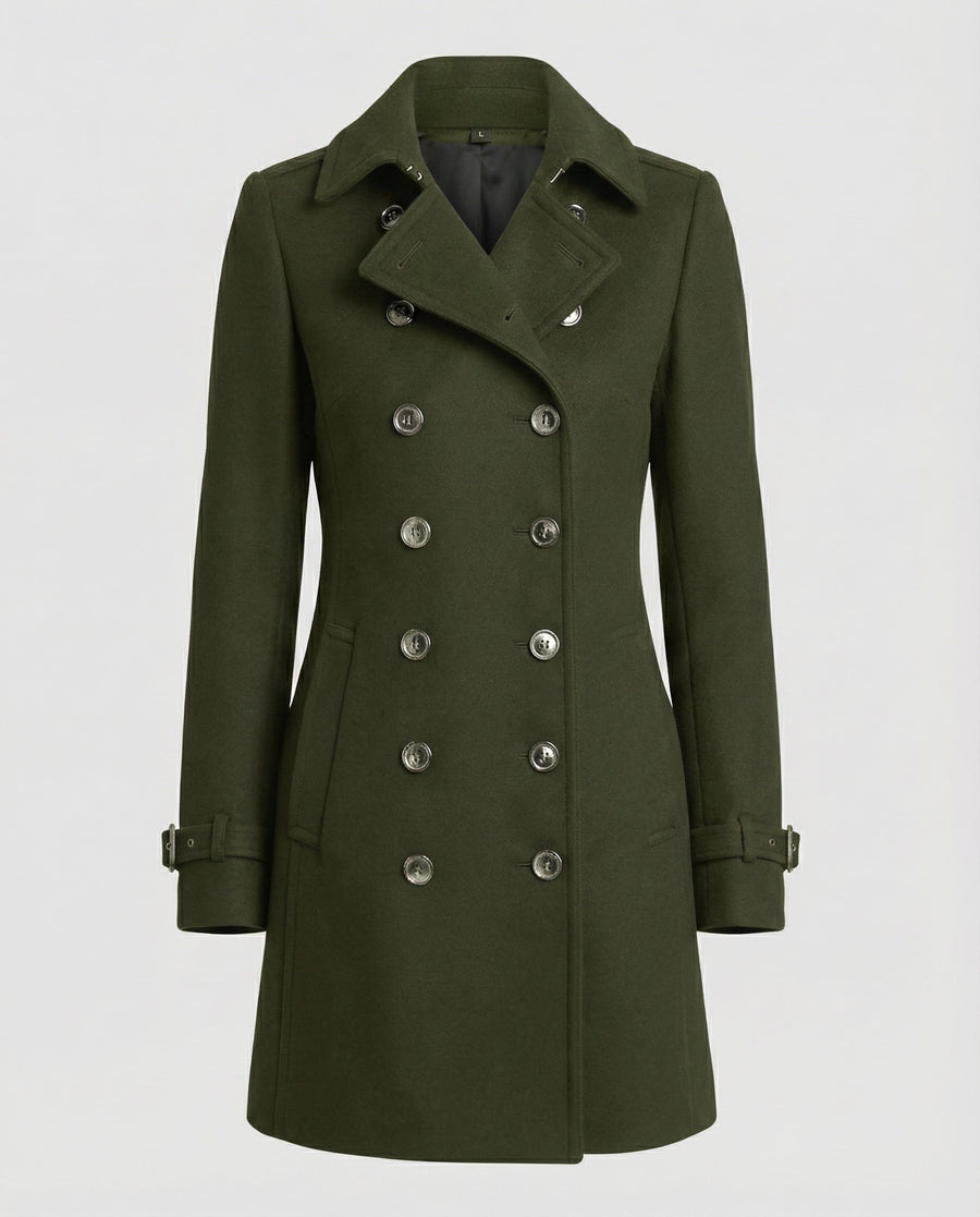 Thea Elegant Coat in Green