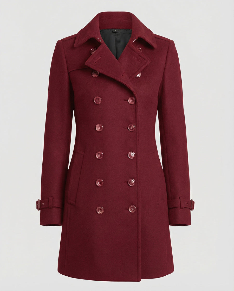 Thea Elegant Coat in Red