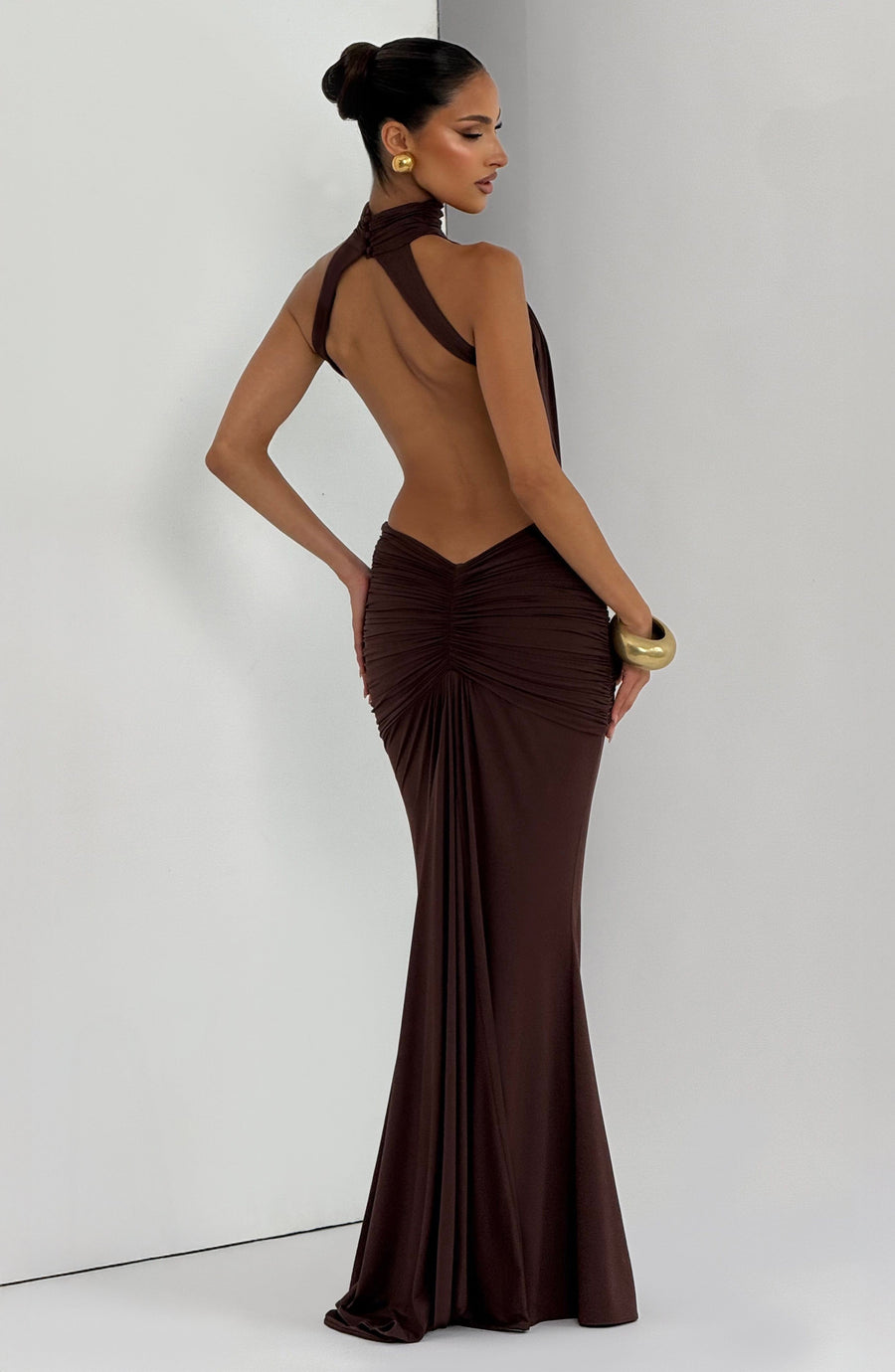 Jessa Maxi Dress – Plum Brown