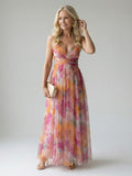 Thessaly Women's Floral Maxi Dress Wrap Bodice
