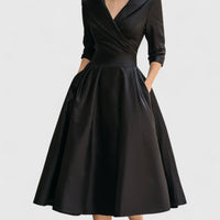 Thesswyn Women's Wedding Guest Midi Dress in Purple