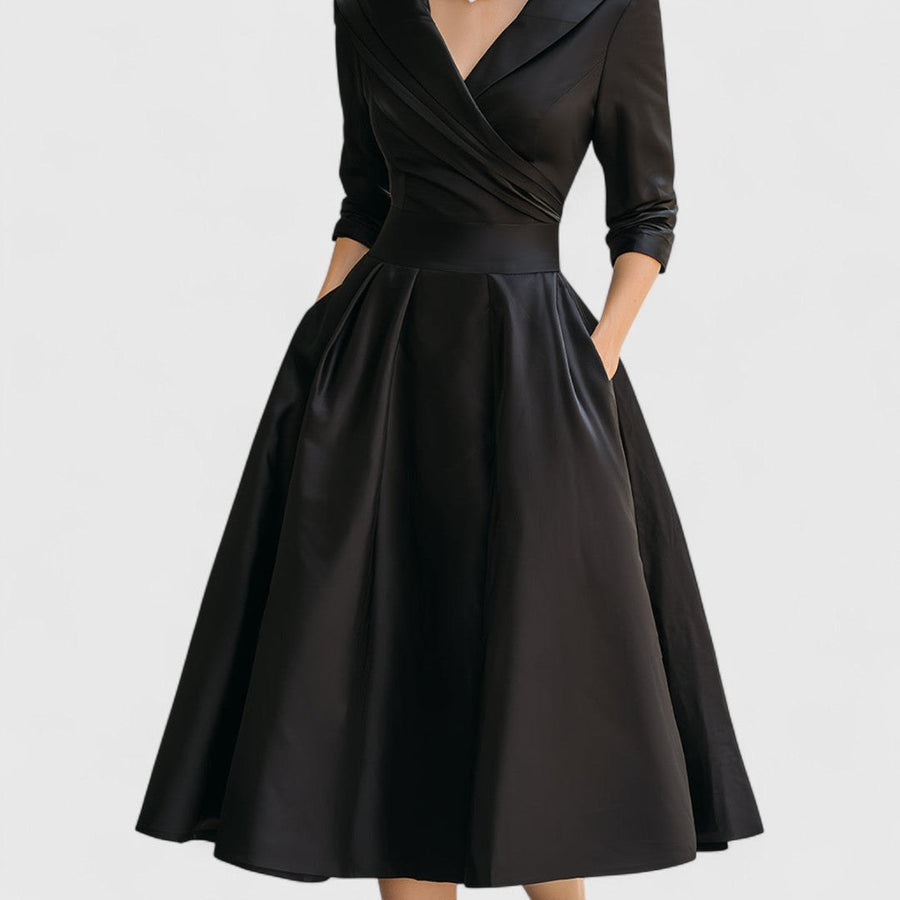 Thesswyn Women's Wedding Guest Midi Dress in Purple